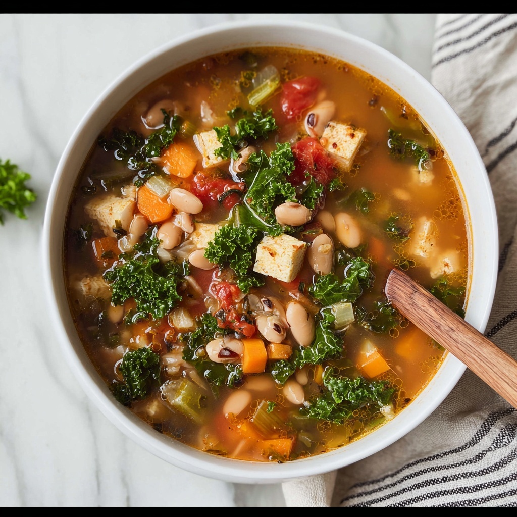 Black Eyed Pea Soup with Bacon, Kale, and Spicy Vegetables Recipe - Recipe Image