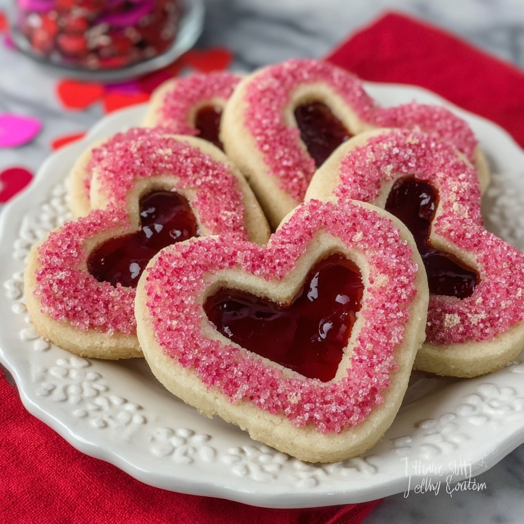Valentine Sandwich Cookies with Strawberry Jam Recipe - Recipe Image