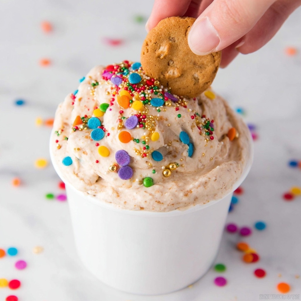 Dunkaroo Dip with Funfetti Cake Mix, Cool Whip, and Rainbow Sprinkles Recipe - Recipe Image