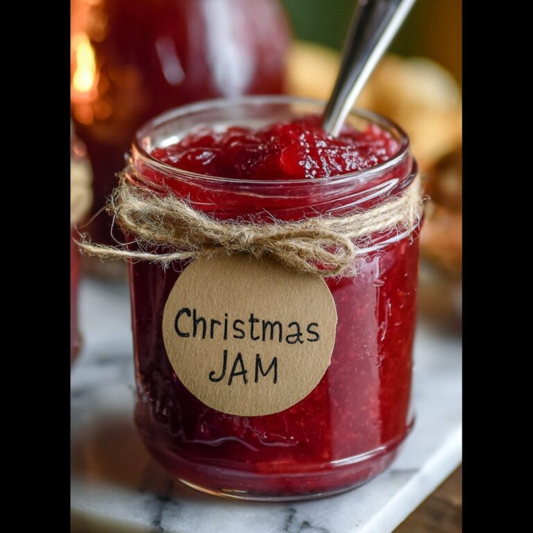 Christmas Strawberry Cranberry Spice Jam Recipe