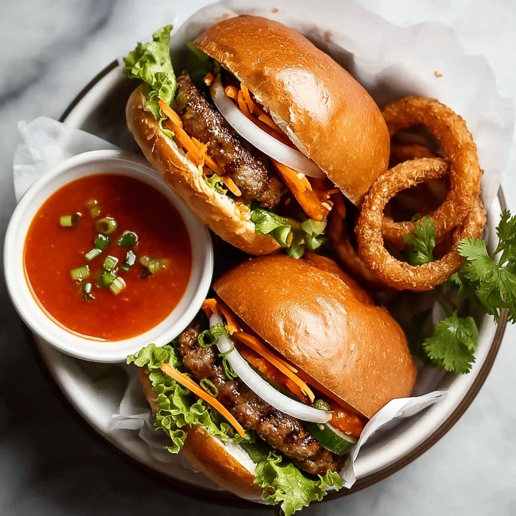 Juicy Pork Banh Mi Burger – A Flavor Adventure You’ll Crave! Recipe - Recipe Image