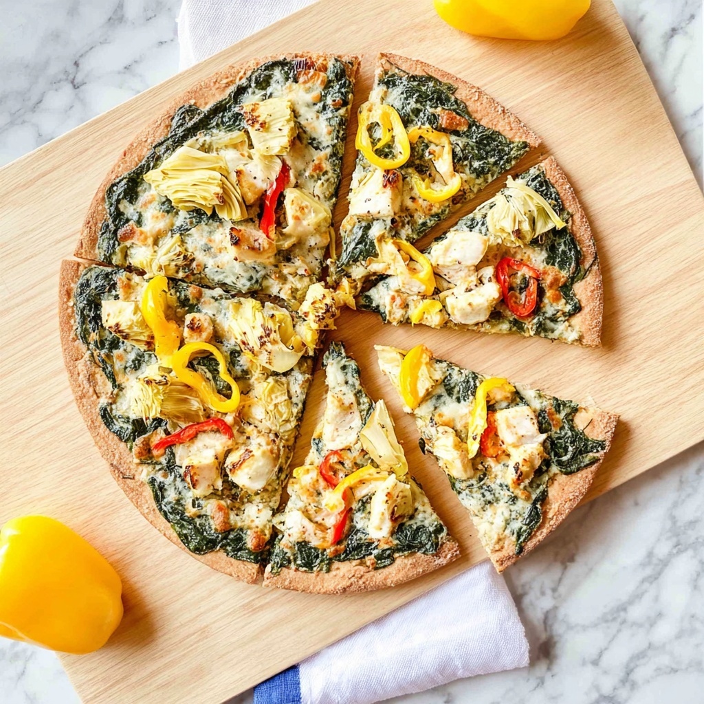 Spinach Artichoke Chicken Pizza Recipe - Recipe Image