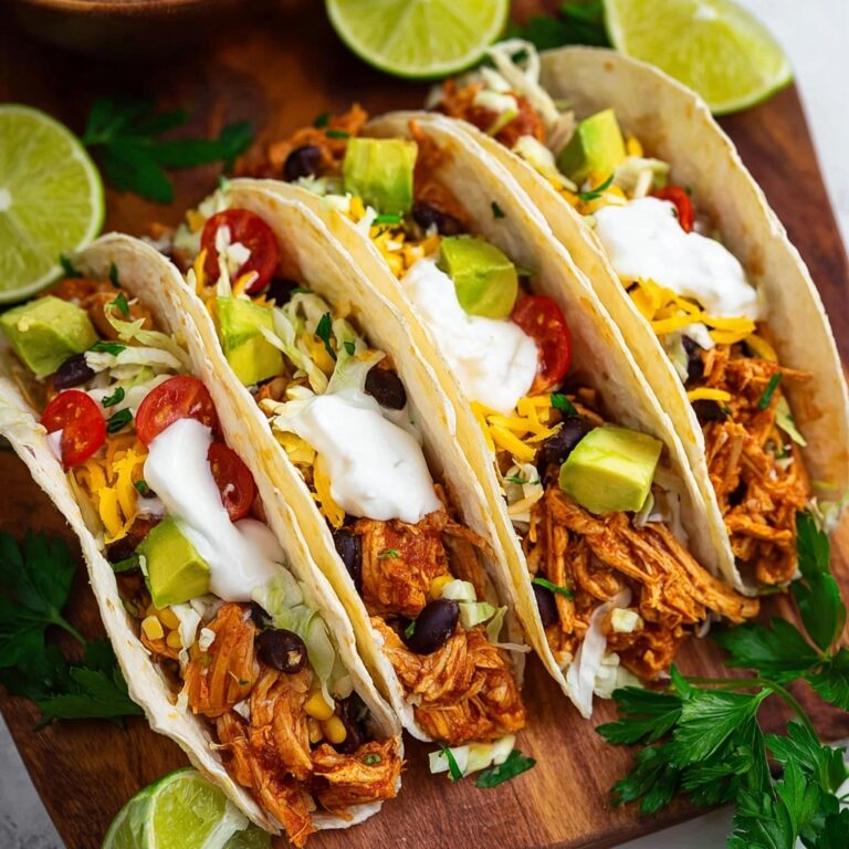 Southwestern Crockpot Chicken Tacos Recipe