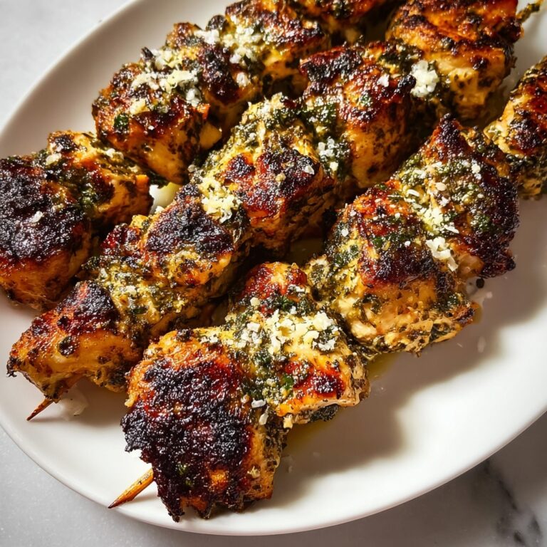Garlic Parmesan Chicken Skewers Recipe