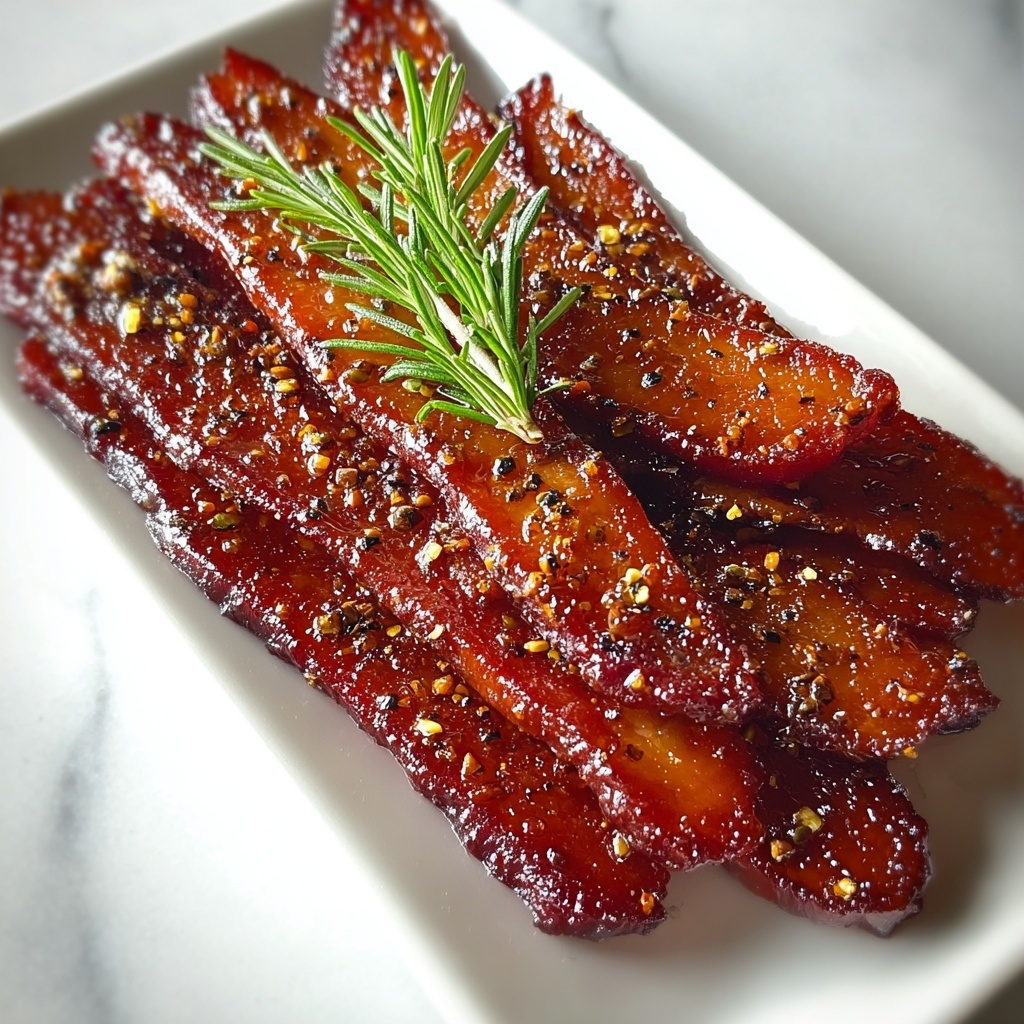 Decadent Sweet and Spicy Glazed Billionaire Bacon Recipe - Recipe Image