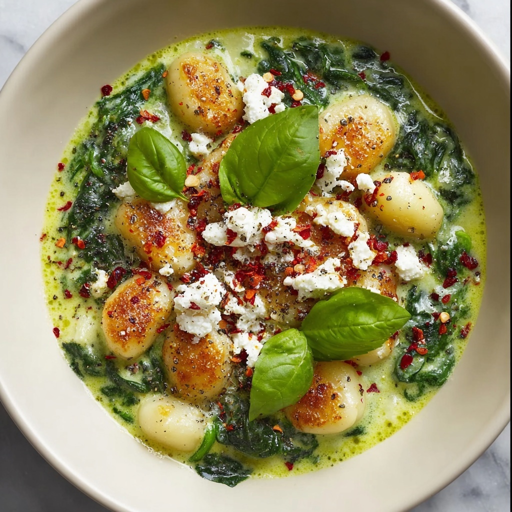 Creamy Gnocchi with Spinach and Feta Recipe - Recipe Image