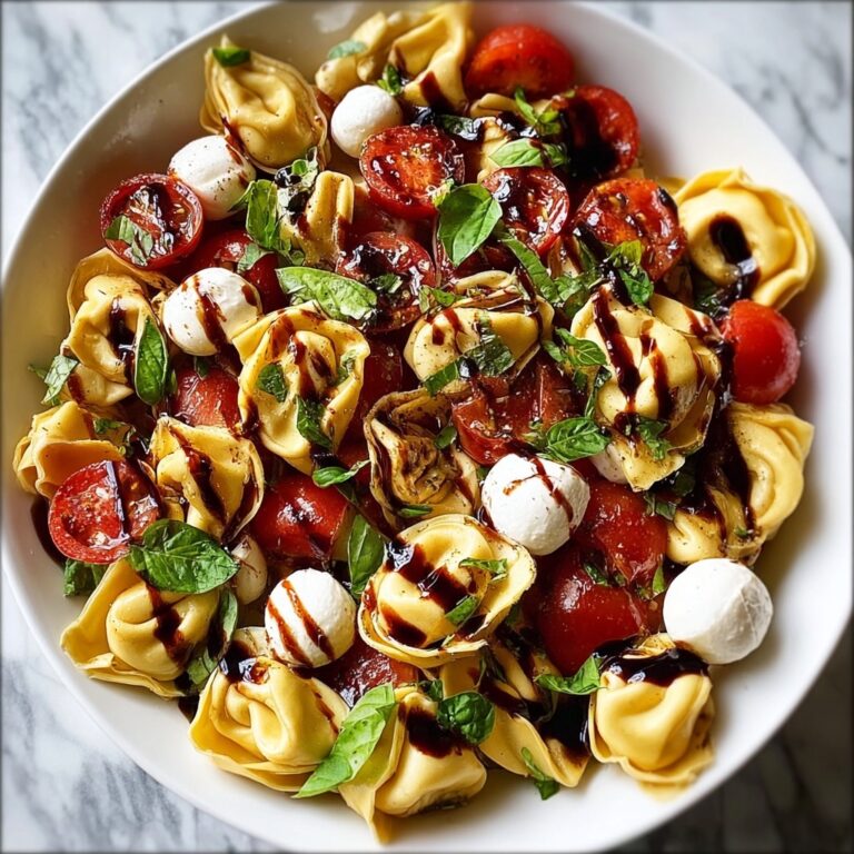 Tortellini Caprese Pasta Salad with Balsamic Glaze Recipe