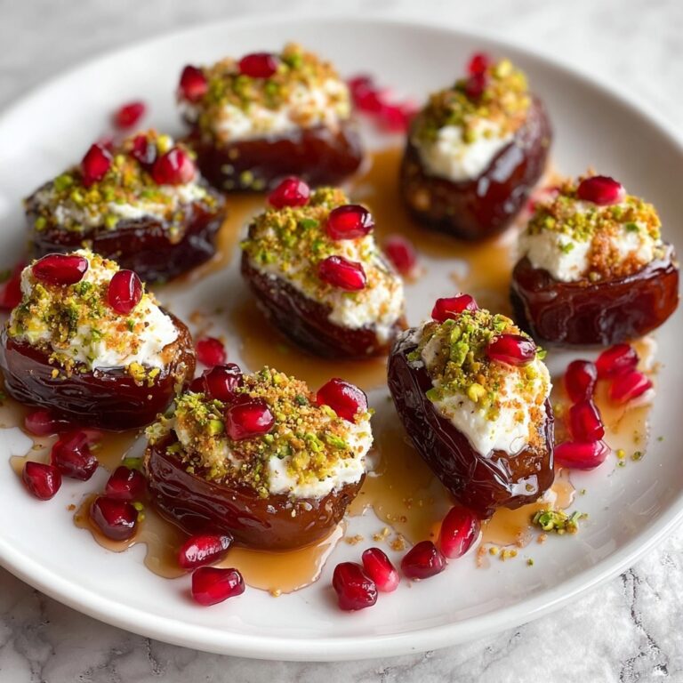 Mascarpone Stuffed Dates with Pomegranate and Honey Recipe