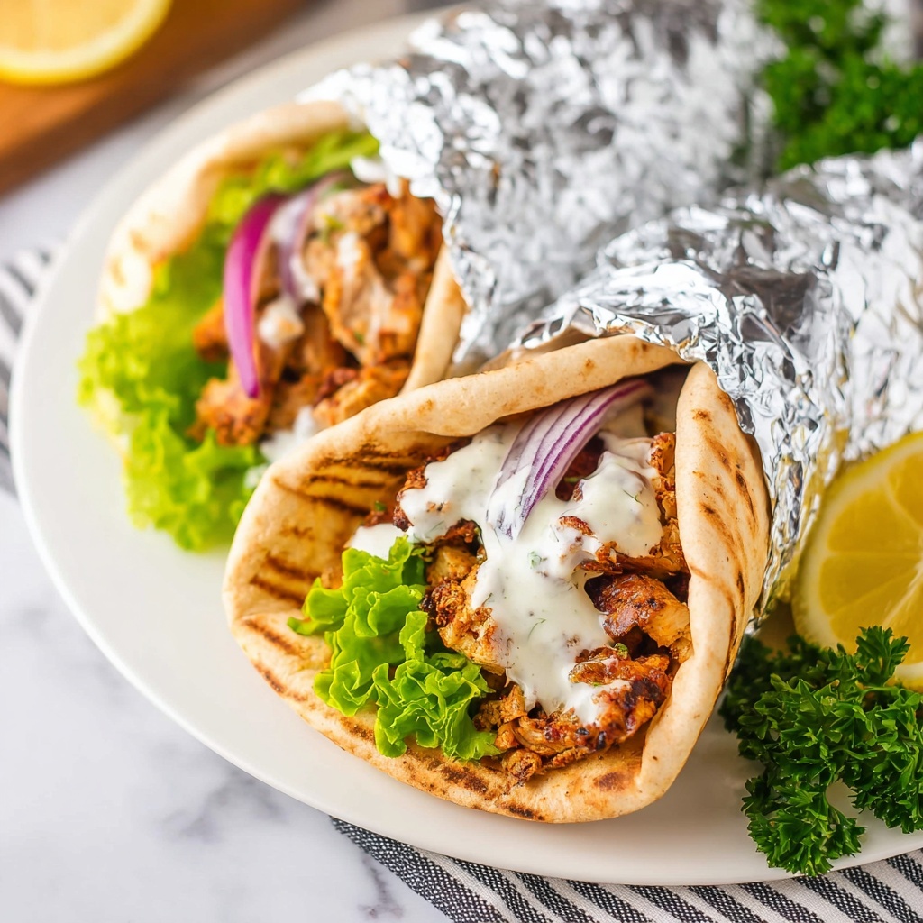 Slow Cooker Chicken Shawarma with Garlic Cucumber Yogurt Sauce Recipe - Recipe Image