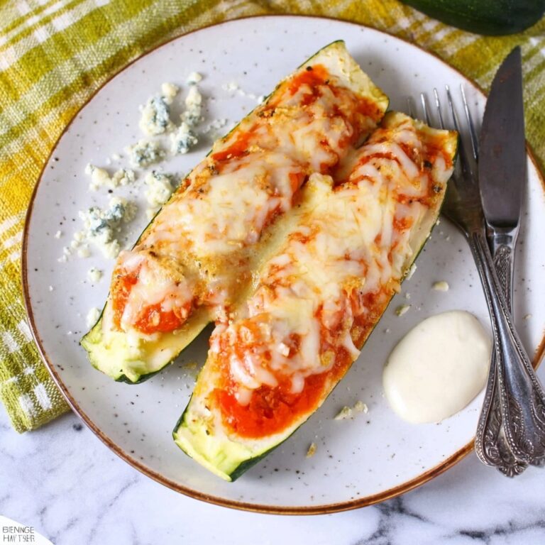 Buffalo Chicken Zucchini Boats Recipe
