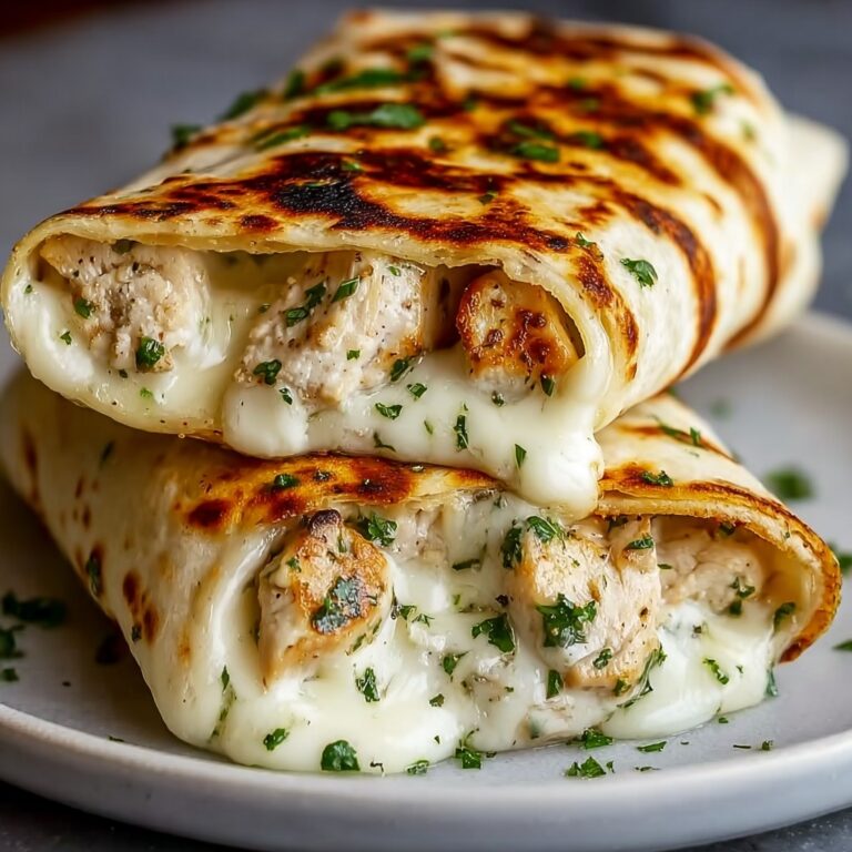 Indulgent Low Carb Cheesy Garlic Chicken Wraps Recipe
