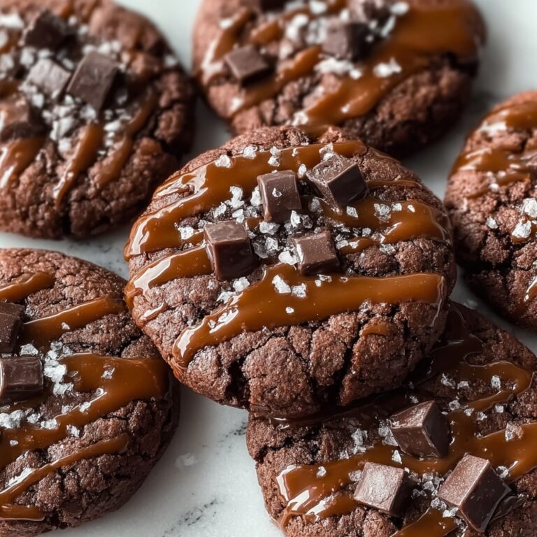 Decadent Double Chocolate Salted Caramel Cookies Recipe