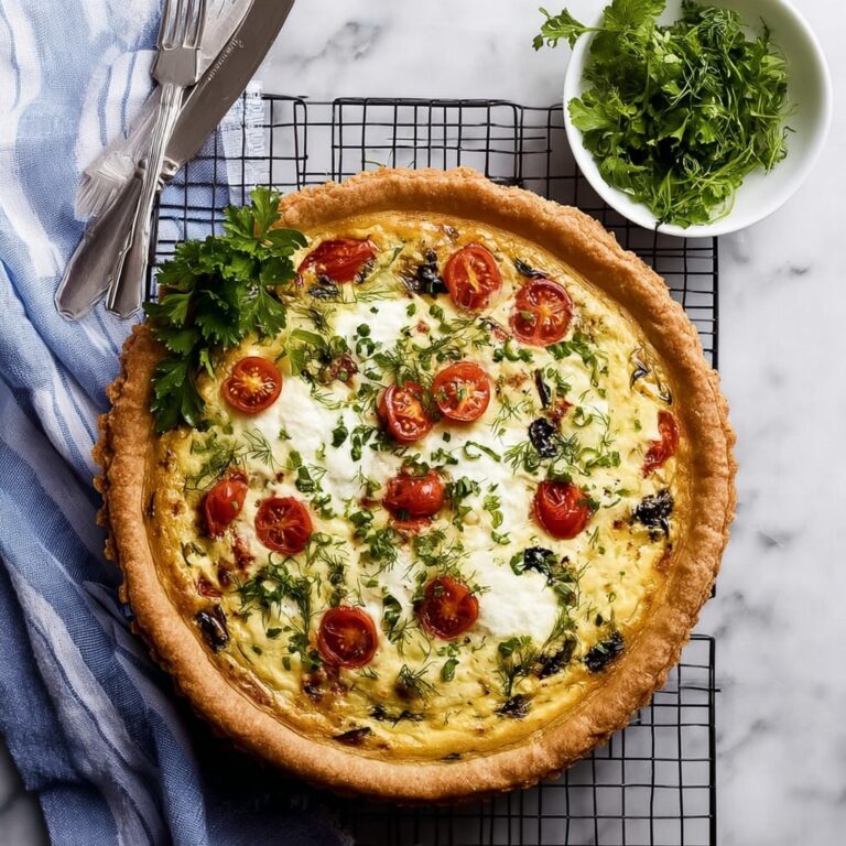 Easy Tomato Spinach Feta Quiche Recipe