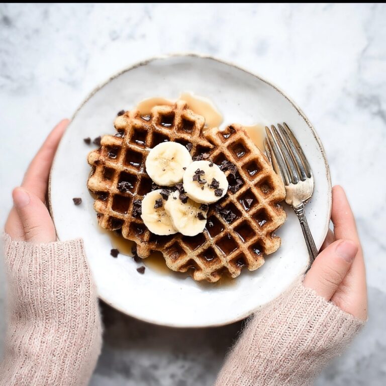Healthy Chocolate Chip Banana Waffles Recipe