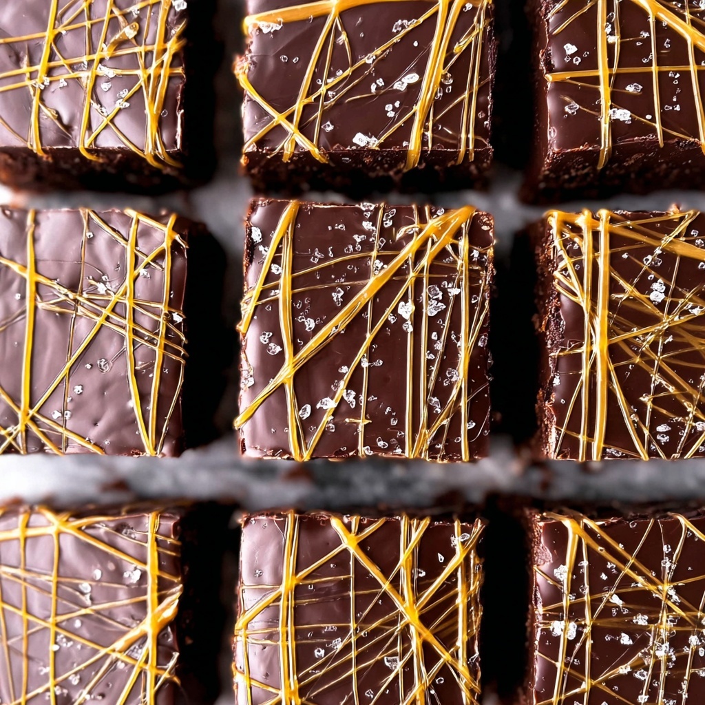 Salted Dark Chocolate Caramel Rice Krispie Treats Recipe - Recipe Image