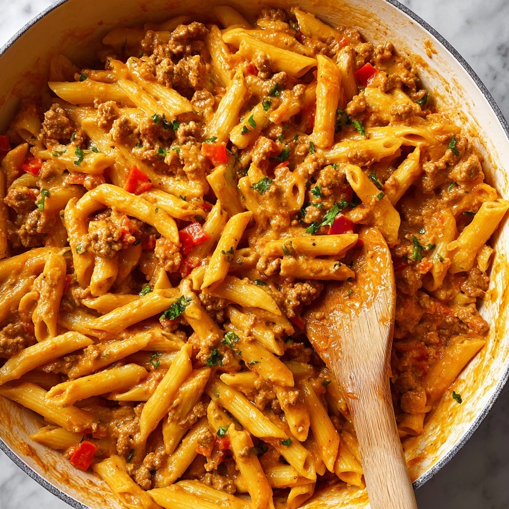 One Pot Italian Sausage and Peppers Pasta Recipe - Recipe Image