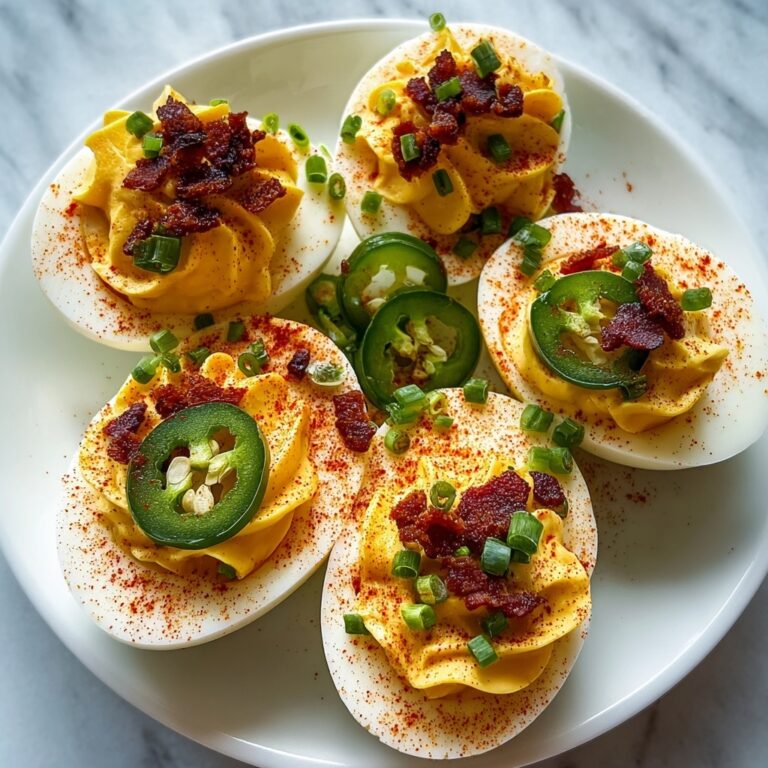 Spicy Chili Garlic Deviled Eggs Recipe