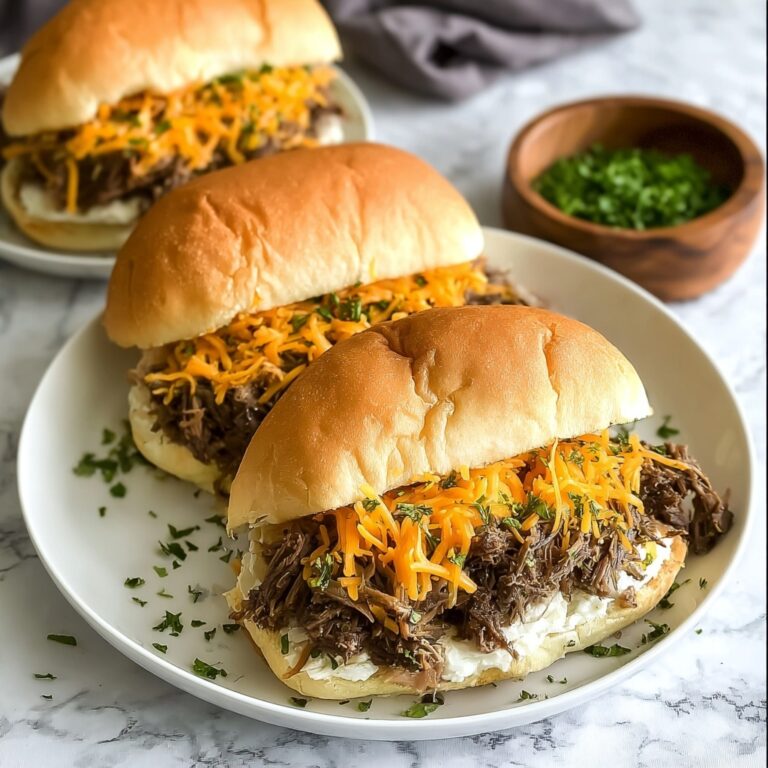 Slow Cooker Beef & Cheddar Sandwiches Recipe