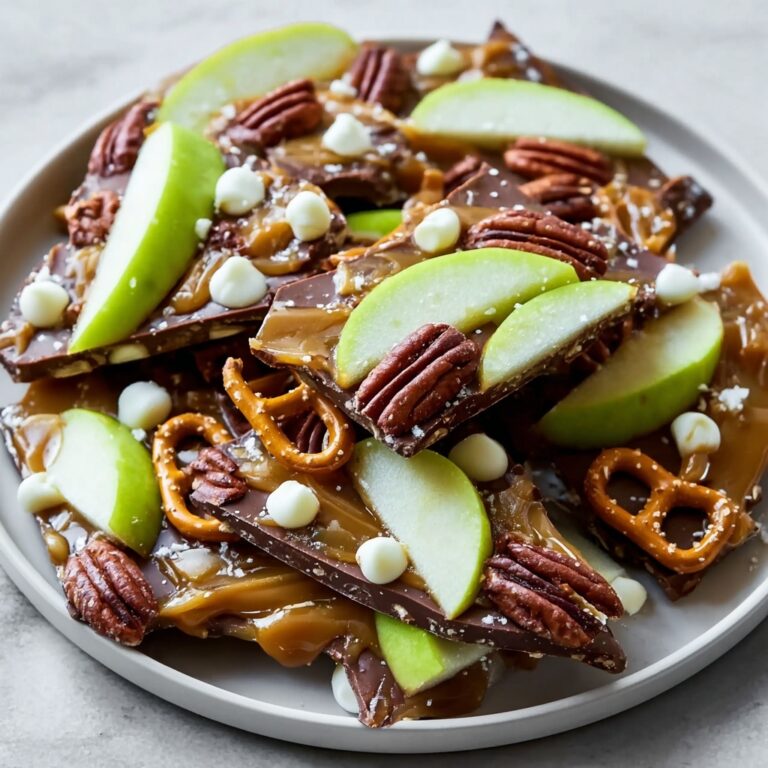 Caramel Apple and Pretzel Chocolate Bark Recipe