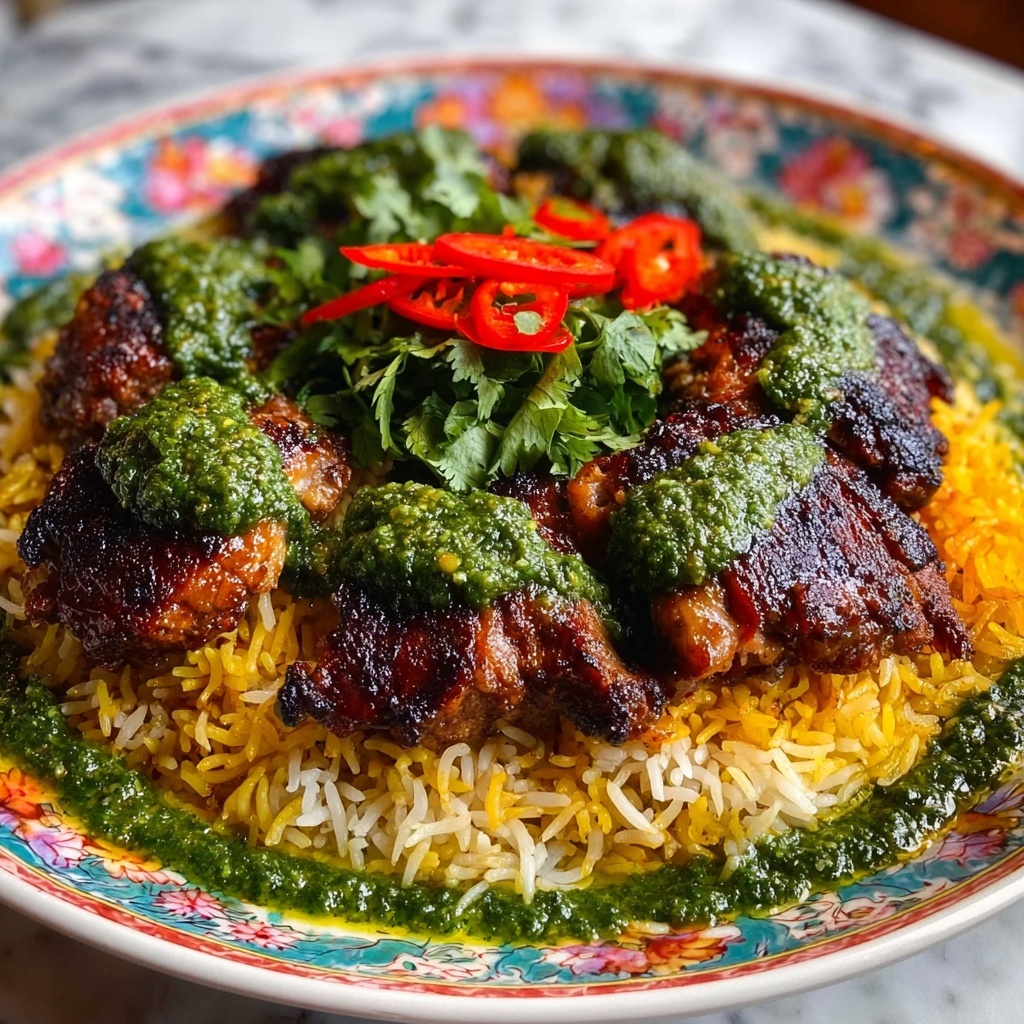 Peruvian Chicken and Rice with Green Sauce (Arroz con Pollo Peruano) Recipe - Recipe Image