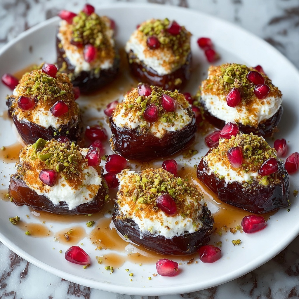 Mascarpone Stuffed Dates with Pomegranate and Honey Recipe - Recipe Image