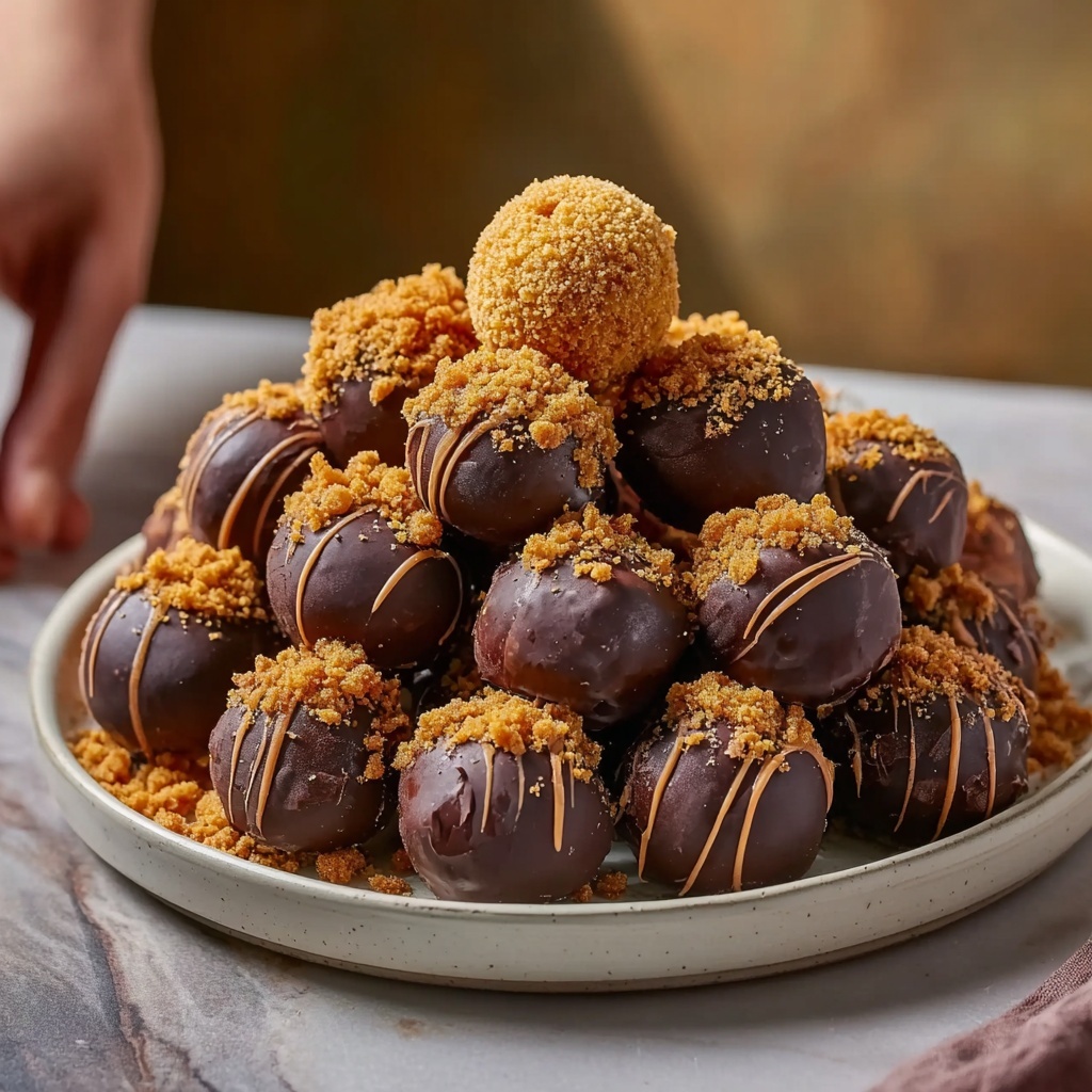 Decadent No-Bake Biscoff Truffles with Creamy Chocolate Coating Recipe - Recipe Image