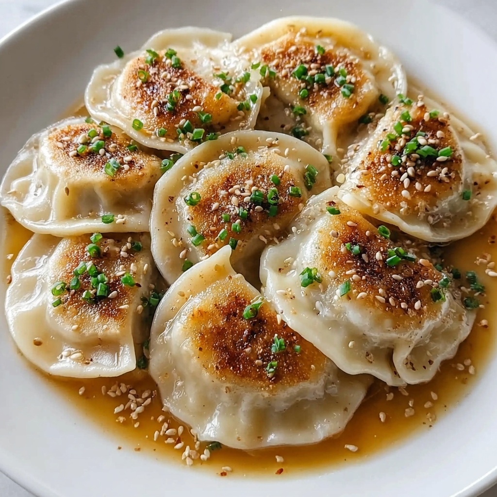 Steamed Dumplings with Homemade Dumpling Sauce Recipe - Recipe Image