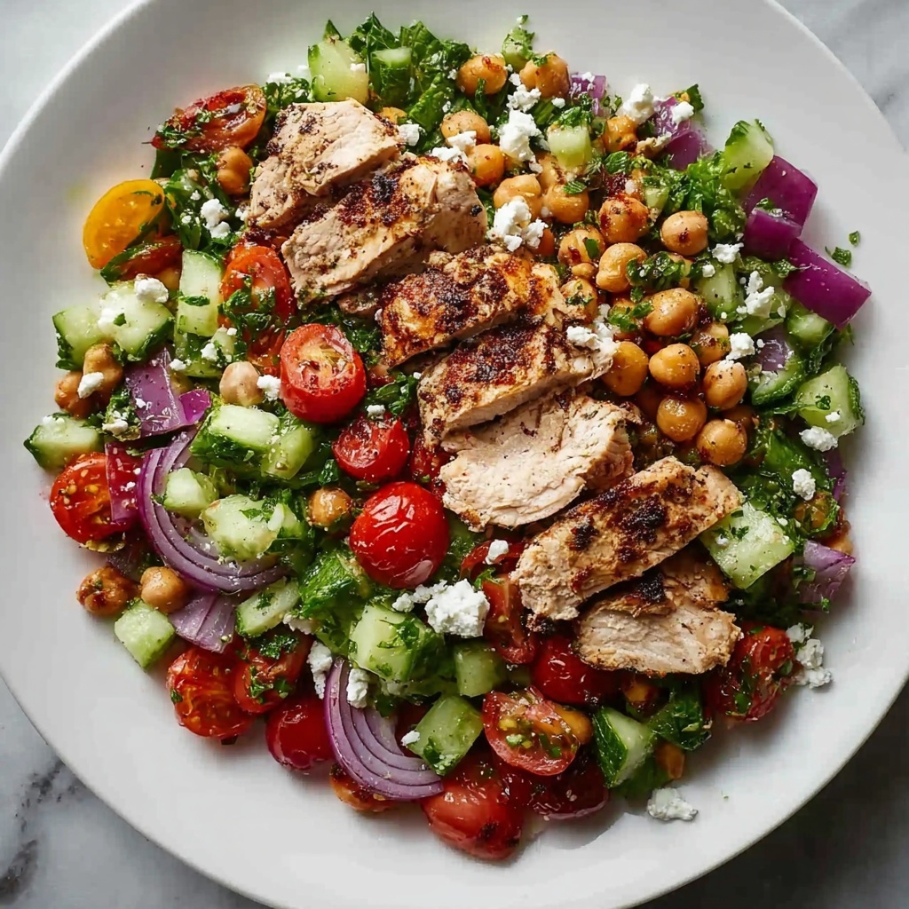 Chicken & Chickpea Salad with Fresh Herbs and Lemon Dressing Recipe - Recipe Image