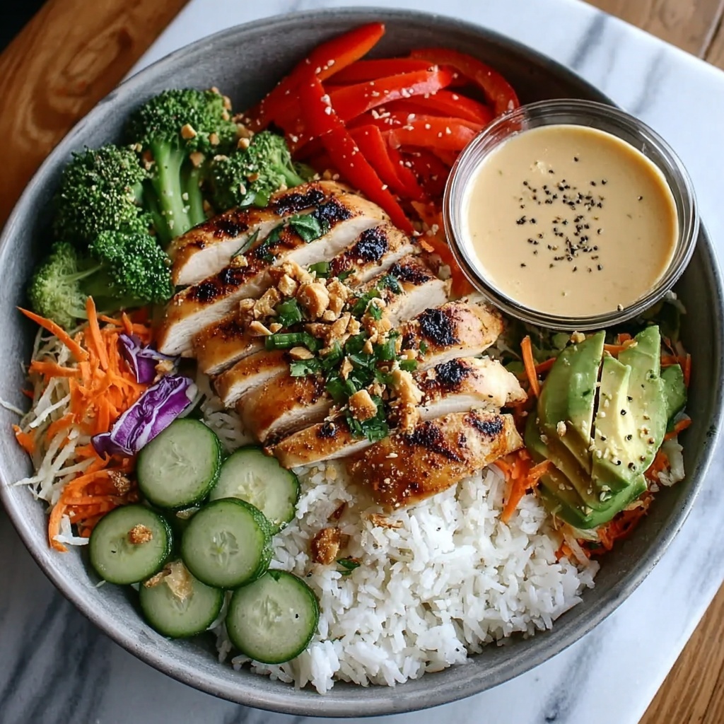 Thai Peanut Chicken Buddha Bowl Recipe - Recipe Image