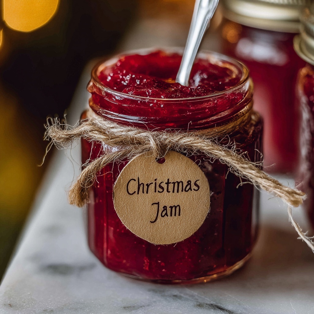 Christmas Strawberry Cranberry Spice Jam Recipe - Recipe Image