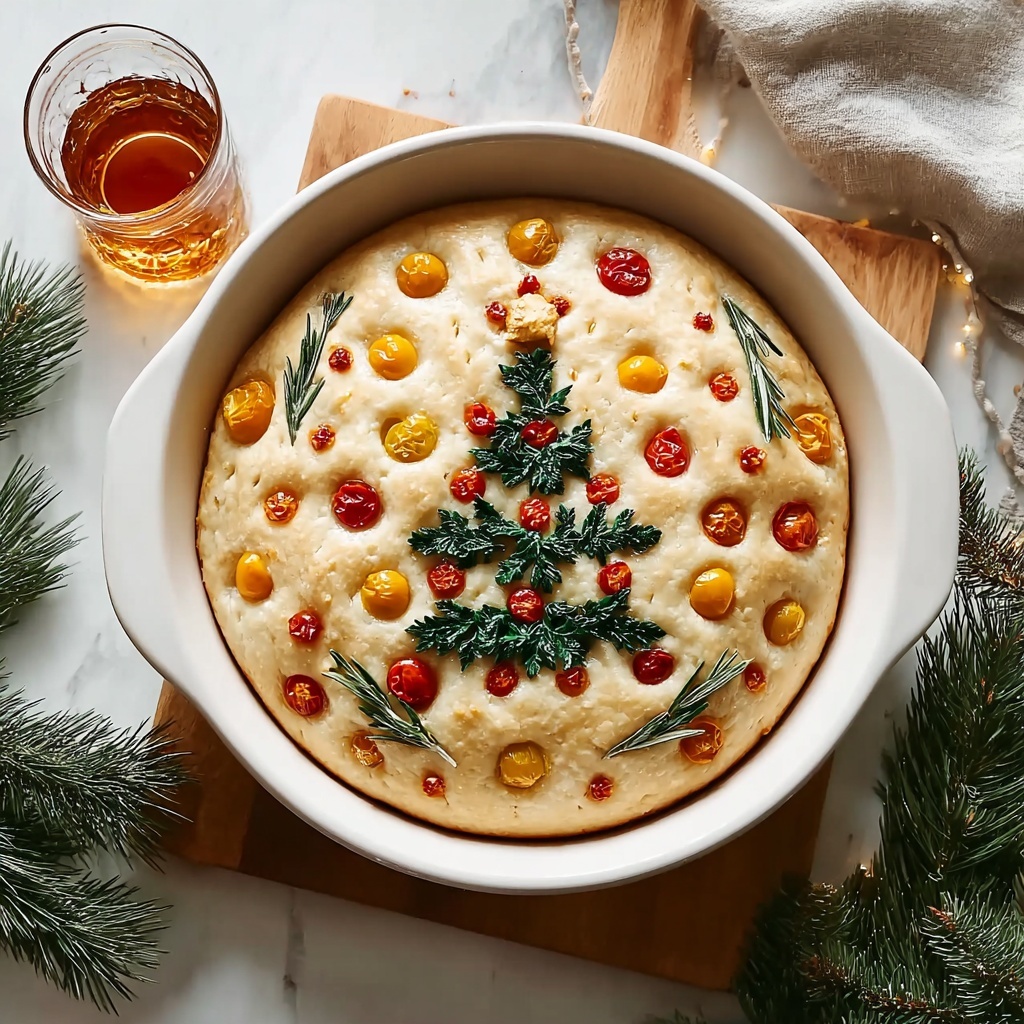 Delicious Christmas Tree Focaccia to Brighten Your Holiday Recipe - Recipe Image