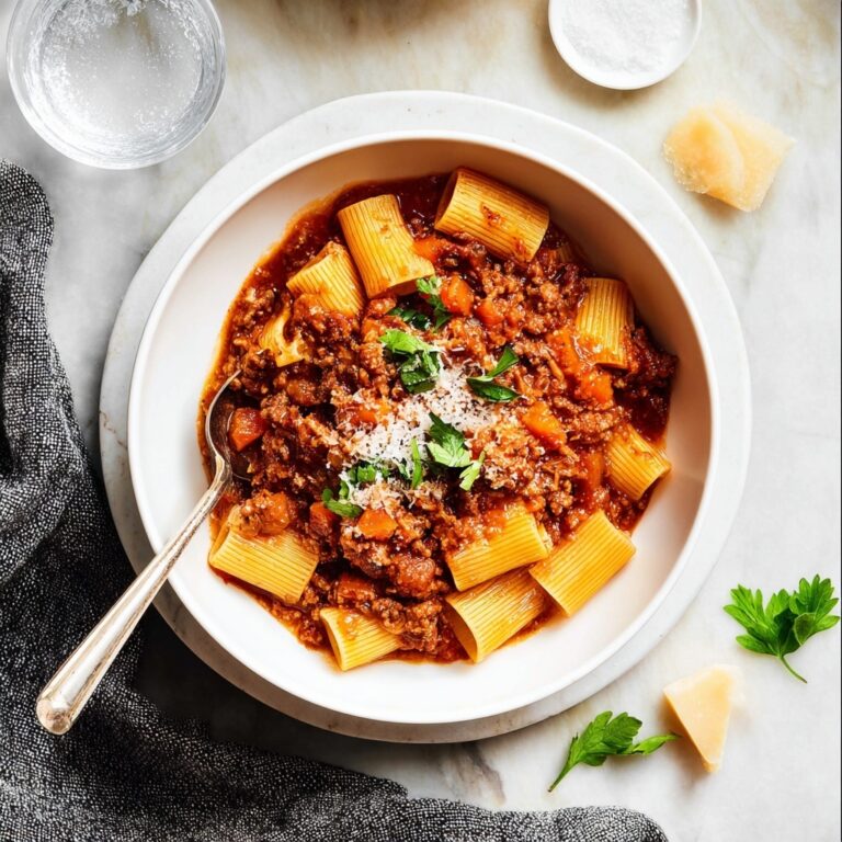 One Pot Rigatoni Bolognese Recipe