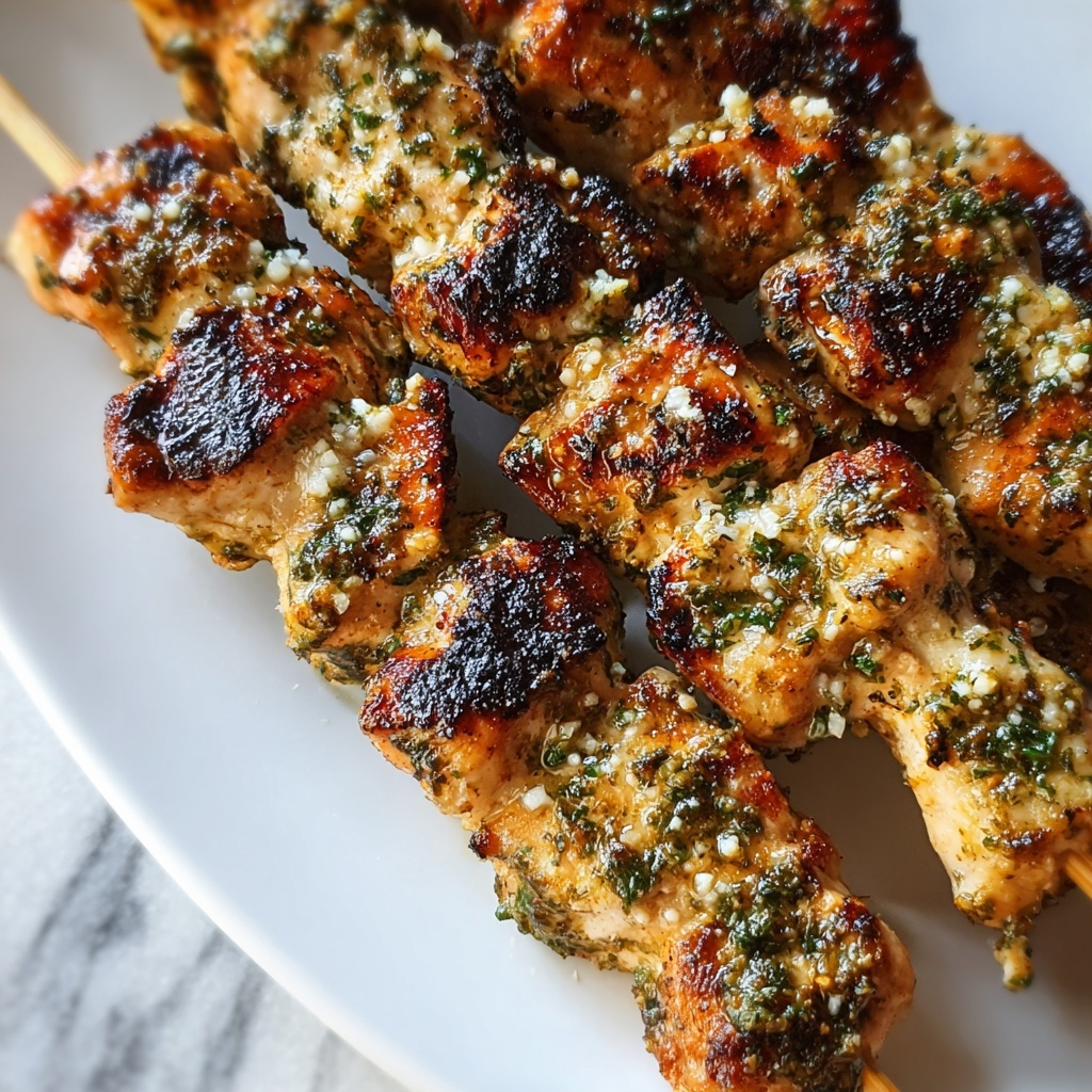 Garlic Parmesan Chicken Skewers Recipe - Recipe Image
