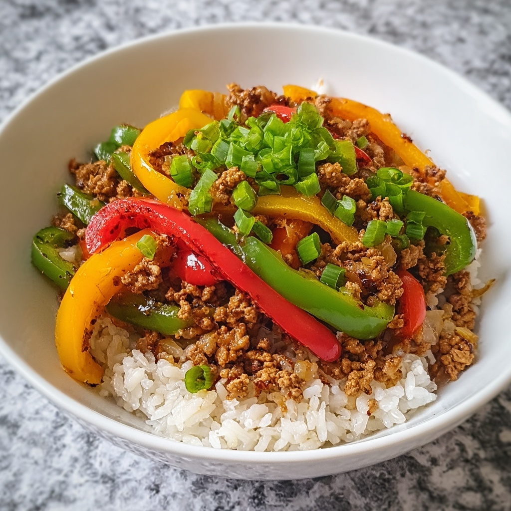 Ground Turkey and Peppers Stir-Fry Recipe - Recipe Image