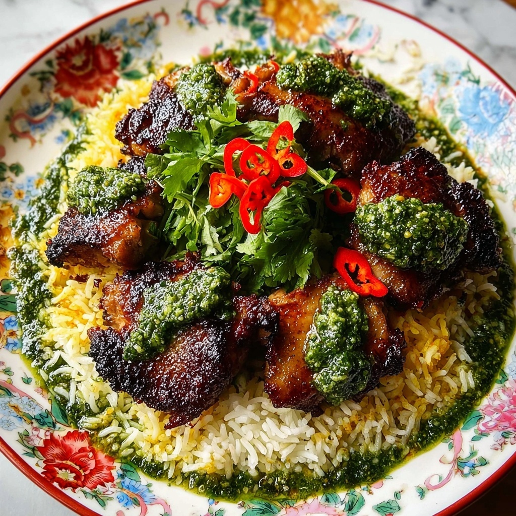 Peruvian Chicken and Rice with Green Sauce (Arroz con Pollo Peruano) Recipe - Recipe Image