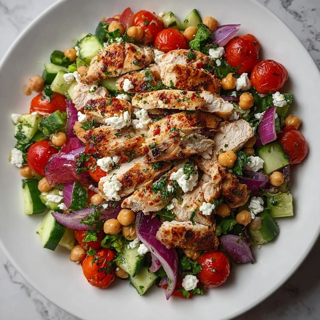 Chicken & Chickpea Salad with Fresh Herbs and Lemon Dressing Recipe - Recipe Image