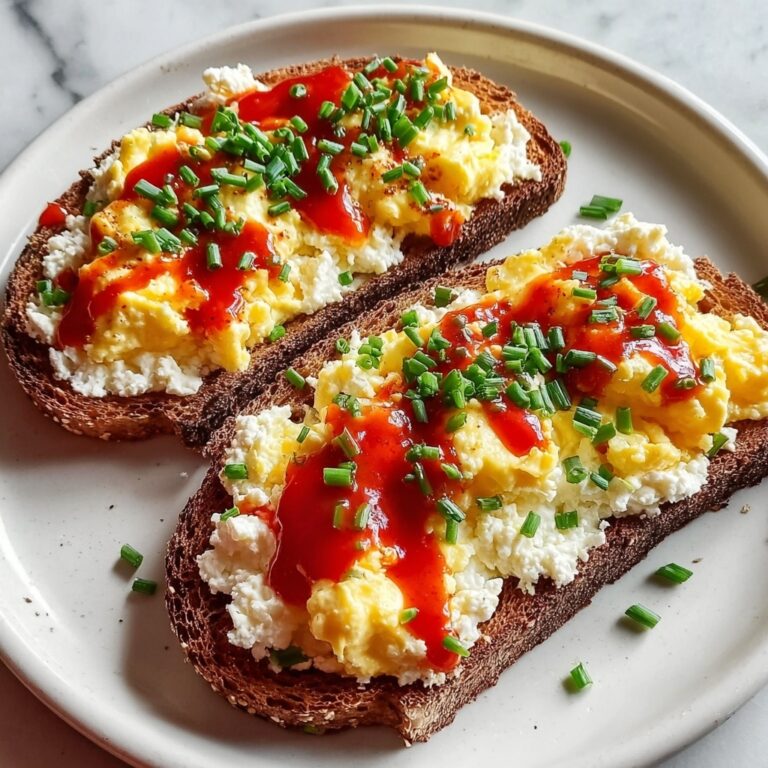 Cottage Cheese Egg & Sriracha Protein Toast Recipe