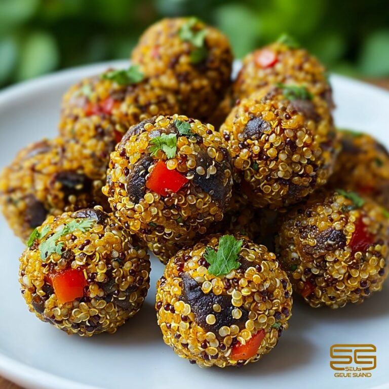 Delicious Mushroom Quinoa and Red Pepper Veggie Balls Recipe