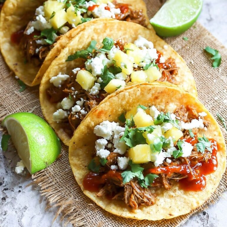 Pineapple Pulled Pork Tacos with Pineapple BBQ Sauce Recipe