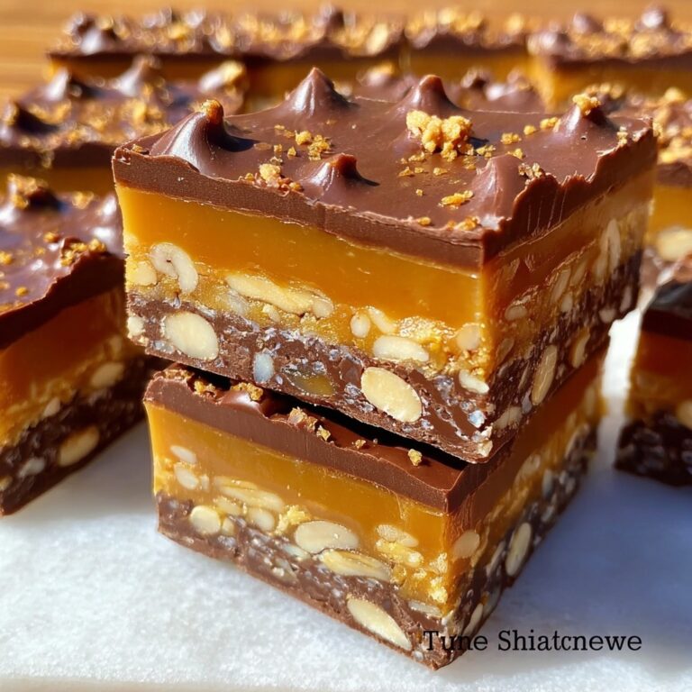 No Bake Crispy Snickers Bars Recipe