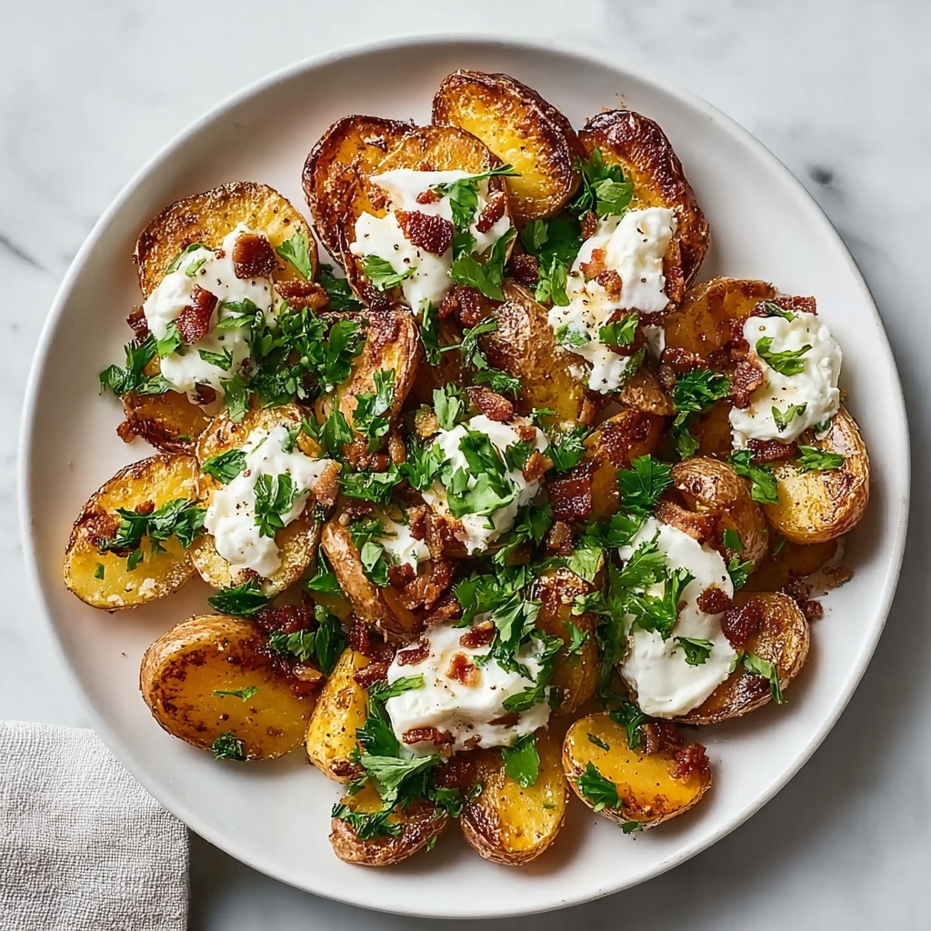 Crispy Smashed Potato Salad Recipe - Recipe Image
