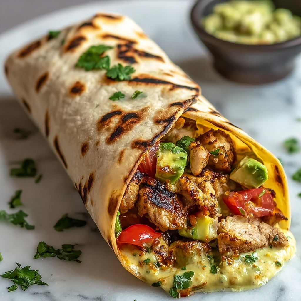 Chipotle Ranch Grilled Chicken Burrito Recipe - Recipe Image