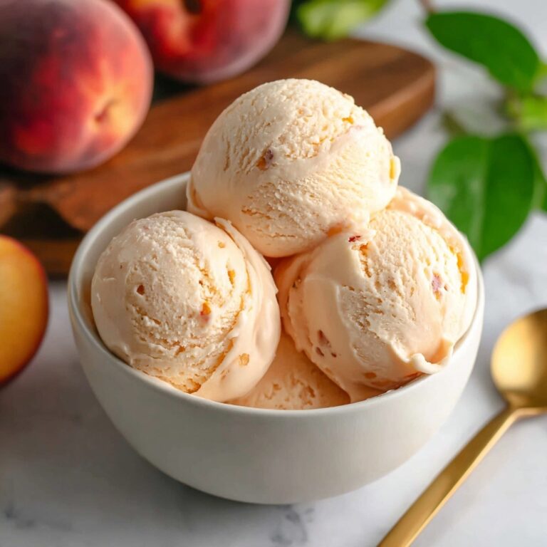 Homemade Peach Ice Cream Recipe