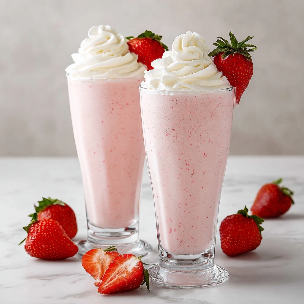Homemade Strawberry Milkshake Recipe - Recipe Image