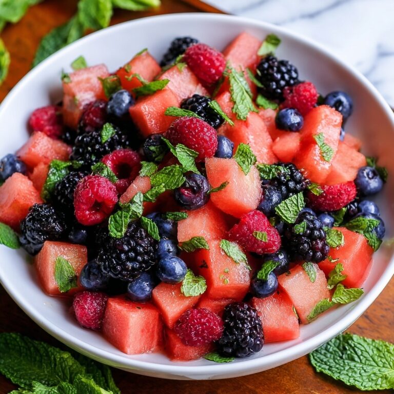 Berry Watermelon Salad With Honey Lime Dressing Recipe