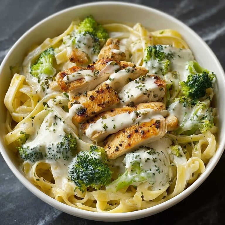 Creamy Chicken & Broccoli Fettuccine Alfredo Recipe