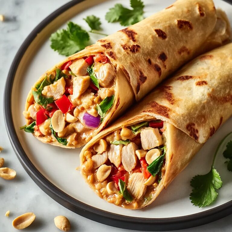 Flavorful Thai Peanut Chicken Wraps Recipe