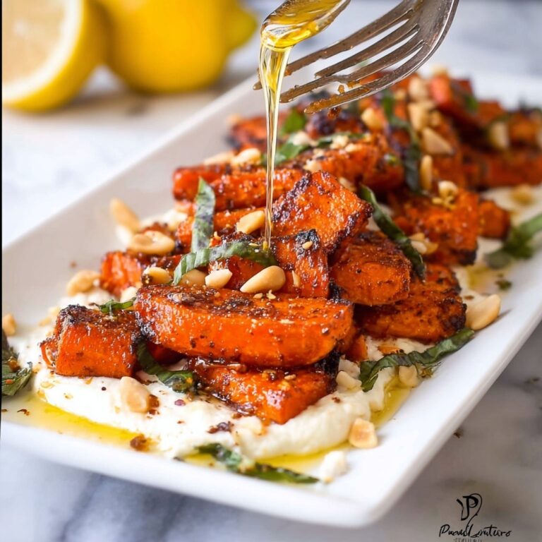 Spiced Roasted Carrots with Lemon-Yogurt Sauce and Hot Honey Recipe