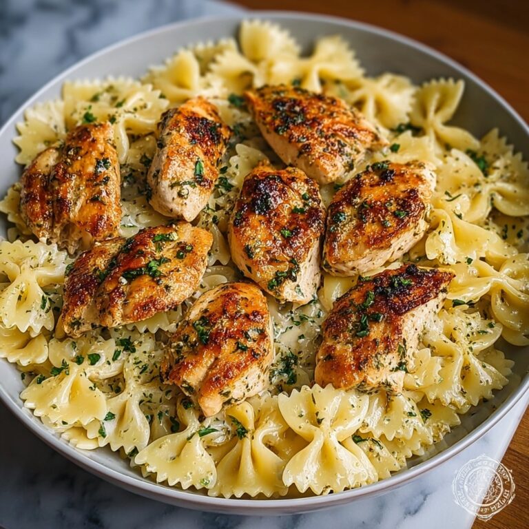 Indulgent Lemon Garlic Chicken with Creamy Bowtie Pasta Recipe