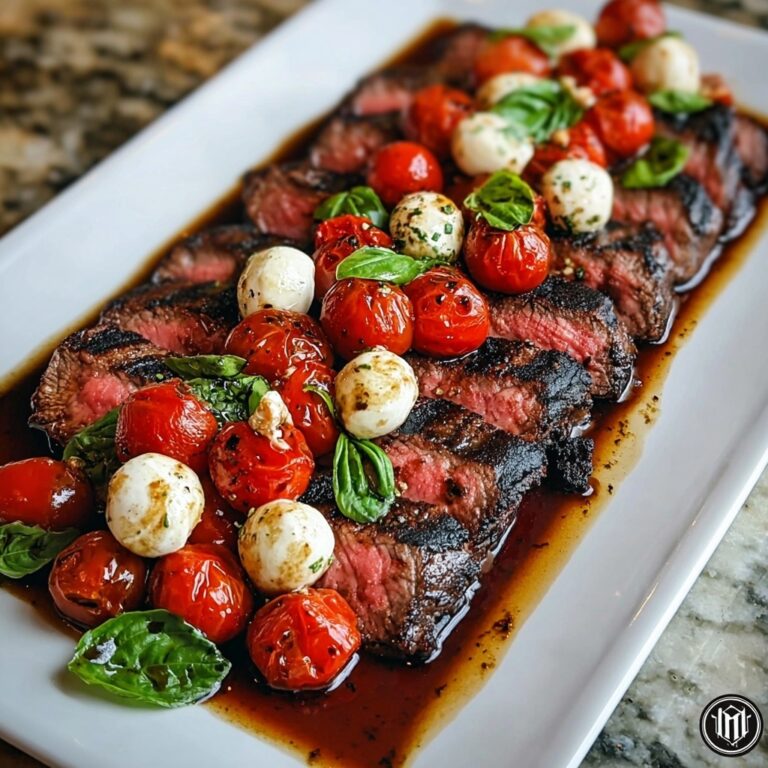 Juicy Grilled Balsamic Steak Caprese with Mozzarella Bliss Recipe